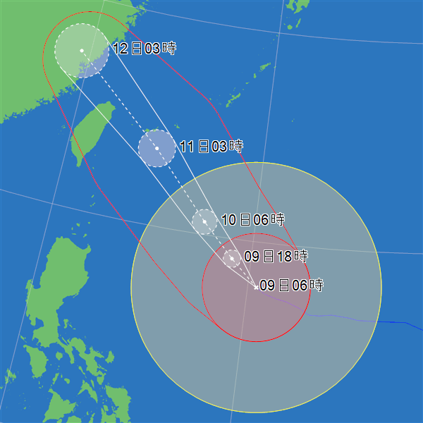 台風進路図