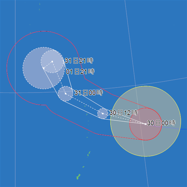台風進路図